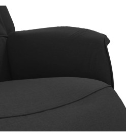 Fauteuil inclinable avec repose-pieds noir tissu