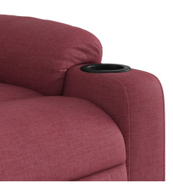 Fauteuil inclinable de massage Rouge bordeaux Tissu