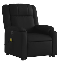 Fauteuil inclinable de massage électrique noir similicuir