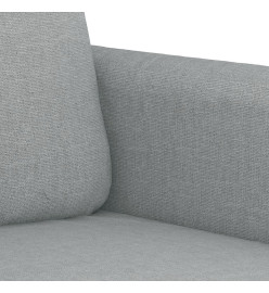 Ensemble de canapés 2 pcs coussins gris clair tissu