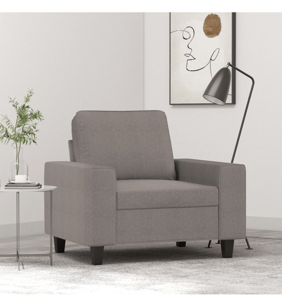 Fauteuil Taupe 60 cm Tissu