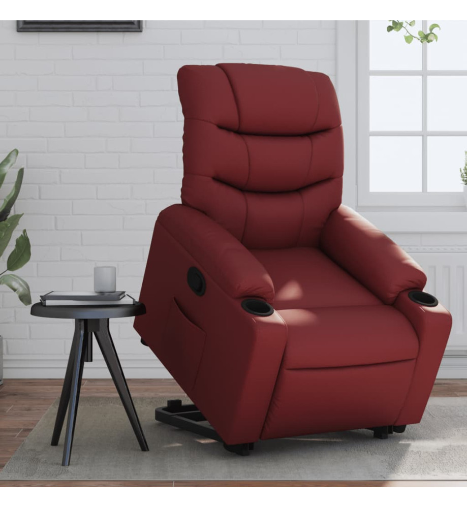 Fauteuil inclinable Rouge bordeaux Similicuir