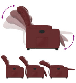 Fauteuil inclinable Rouge bordeaux Similicuir