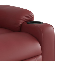 Fauteuil inclinable Rouge bordeaux Similicuir