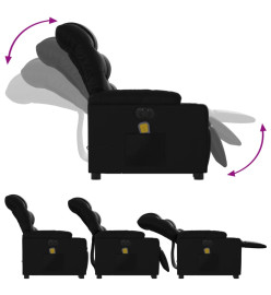 Fauteuil inclinable de massage électrique noir similicuir