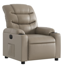 Fauteuil inclinable électrique Cappuccino Similicuir