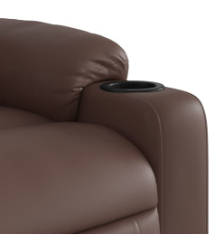 Fauteuil inclinable de massage Marron Similicuir