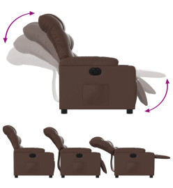 Fauteuil inclinable électrique Marron Similicuir