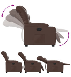 Fauteuil inclinable marron similicuir