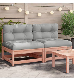 Canapés de jardin sans accoudoirs avec coussins 2 pcs