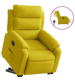 Fauteuil inclinable électrique jaune Velours