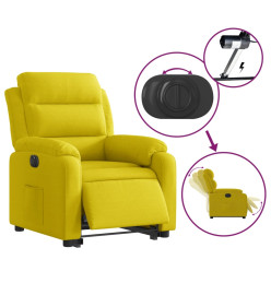 Fauteuil inclinable électrique jaune Velours