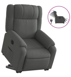 Fauteuil inclinable électrique gris foncé tissu