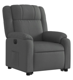 Fauteuil inclinable électrique gris foncé tissu