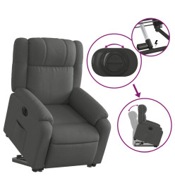 Fauteuil inclinable électrique gris foncé tissu