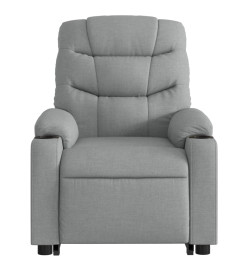 Fauteuil inclinable de massage électrique Gris clair Tissu