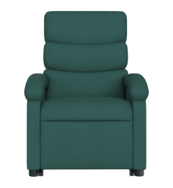 Fauteuil inclinable de massage Vert foncé Tissu