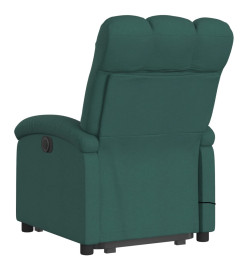 Fauteuil inclinable de massage Vert foncé Tissu