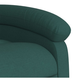 Fauteuil inclinable de massage Vert foncé Tissu