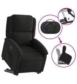 Fauteuil inclinable électrique noir tissu