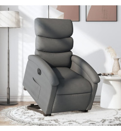 Fauteuil inclinable électrique gris foncé tissu