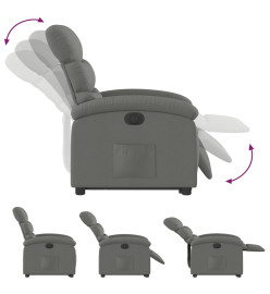 Fauteuil inclinable électrique gris foncé tissu