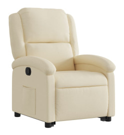 Fauteuil inclinable Crème Tissu