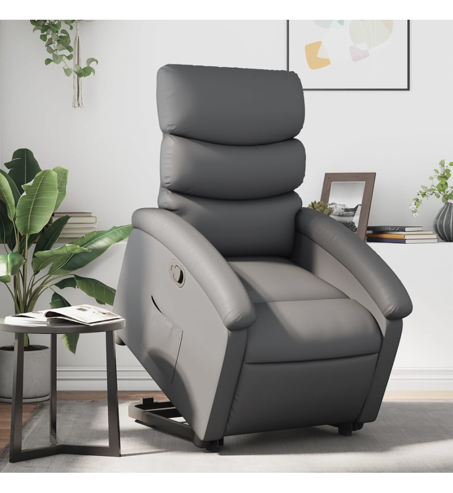 Fauteuil inclinable Gris Similicuir