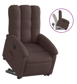 Fauteuil inclinable marron foncé tissu