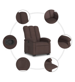 Fauteuil inclinable marron foncé tissu