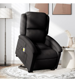 Fauteuil inclinable de massage électrique Noir Tissu