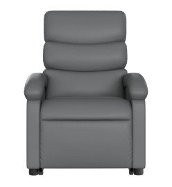 Fauteuil inclinable électrique gris similicuir