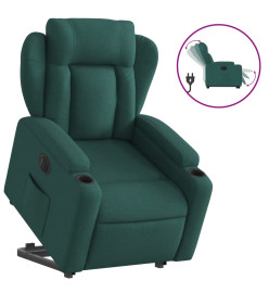 Fauteuil inclinable électrique vert foncé tissu