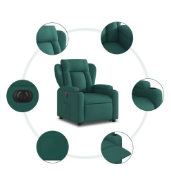 Fauteuil inclinable électrique vert foncé tissu