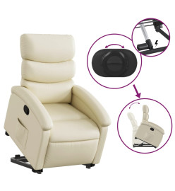 Fauteuil inclinable Crème Similicuir