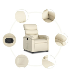 Fauteuil inclinable Crème Similicuir