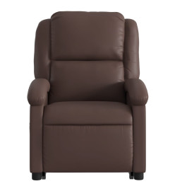 Fauteuil inclinable de massage électrique marron similicuir