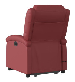 Fauteuil inclinable de massage Rouge bordeaux Similicuir