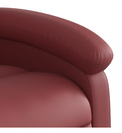 Fauteuil inclinable de massage Rouge bordeaux Similicuir