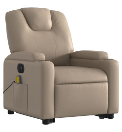 Fauteuil inclinable de massage électrique cappuccino similicuir