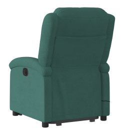 Fauteuil de massage inclinable Vert foncé Velours