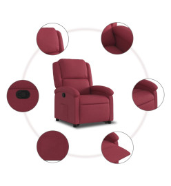 Fauteuil inclinable rouge bordeaux tissu