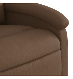 Fauteuil inclinable électrique marron tissu