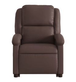 Fauteuil inclinable de massage Marron Similicuir