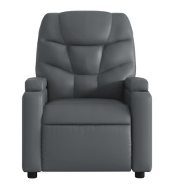 Fauteuil inclinable de massage électrique gris similicuir