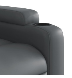 Fauteuil inclinable de massage électrique gris similicuir