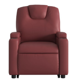 Fauteuil inclinable de massage électrique rouge bordeaux