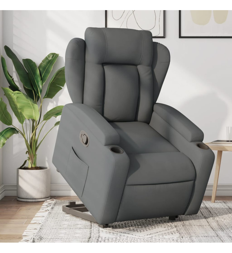 Fauteuil inclinable Gris foncé Tissu