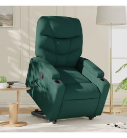 Fauteuil inclinable vert foncé tissu