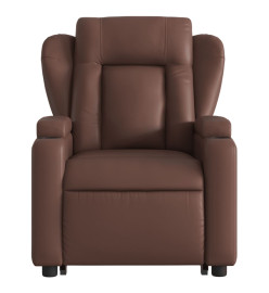 Fauteuil inclinable marron similicuir